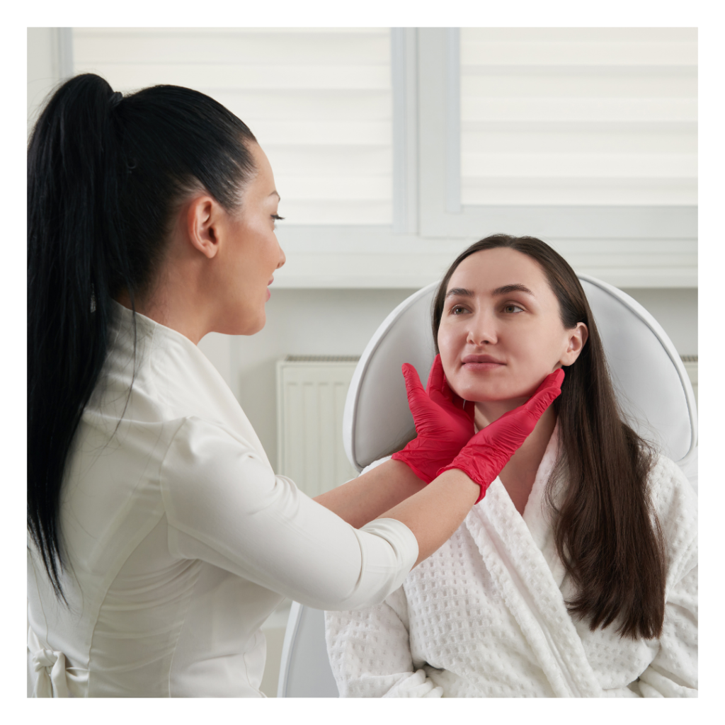 woman meeting with a med spa specialist